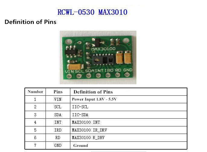 MAX30100 HeartRate Pulse Sensor(8777) from ICStation on Tindie
